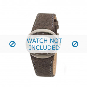 Watch strap Boccia 3165-08 Leather Grey 26mm