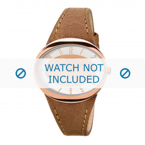 Watch strap Boccia 3165-18 Leather Light brown 26mm