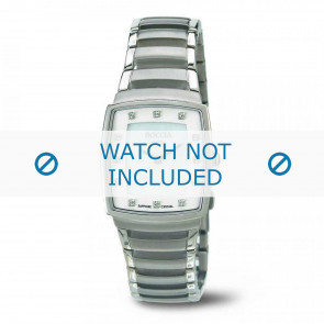Boccia watch strap 3241-01 Titanium Silver
