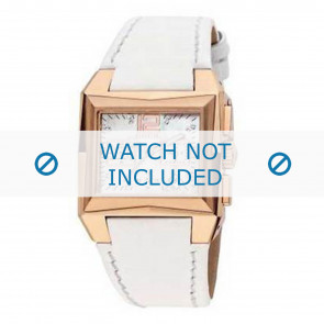 Breil watch strap BW0264 Leather White + white stitching