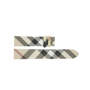 Watch strap Burberry BU9022 / Antima 7177839 - PVC Watch Band Leather Cream white 20mm