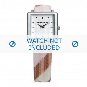 Burberry watch strap BU2004 Leather Cream white / Beige