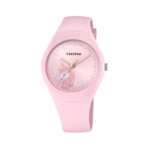 Watch strap Calypso K5792-2 Rubber Pink 21mm
