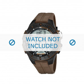 Calypso watch strap K5607-4 Rubber / plastic Brown