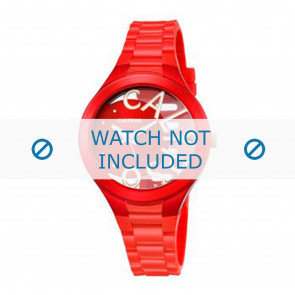Watch strap Calypso K5678-6 Plastic Red 13mm