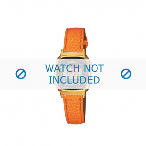 Watch strap LA670WEGL-4A2EF / LA670WEGL-4A2 / 10487172 Leather Orange 14mm