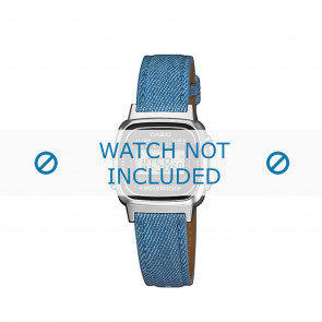 Watch strap Casio LA670WEL-2A2EF / LA670WEL-2A2 Leather Blue 13mm