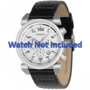 Watch strap Fossil CH2493 / CH2494 Leather Black 22mm