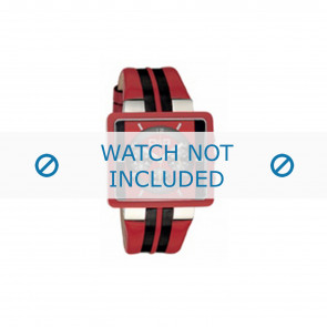Watch strap Dolce & Gabbana DW0064 Leather Red 11mm