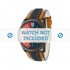 Watch strap Diesel DZ1600 Leather Brown 27mm