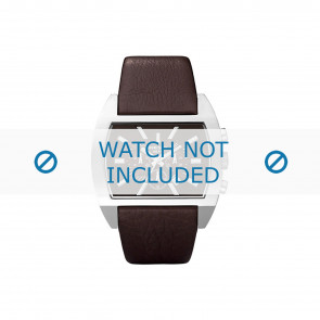 Diesel watch strap DZ4138 Leather Dark brown