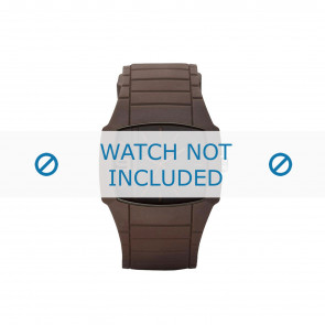 Watch strap (Strap + Case combination) Diesel DZ1386 Rubber Brown 28mm