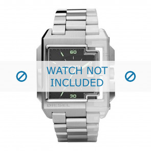 Diesel watch strap DZ1418 Silicone Silver