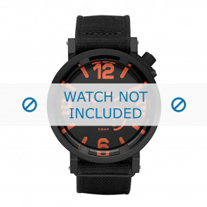 Watch strap Diesel DZ1471 Textiles Black 24mm