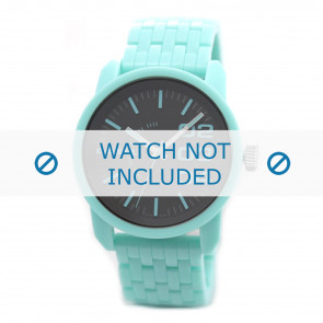 Diesel watch strap DZ1525 Plastic Turquoise 24mm