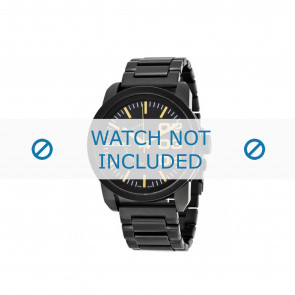 Diesel watch strap DZ1566 Stainless steel Black 24mm