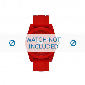 Diesel watch strap DZ1589 Silicone Red 24mm