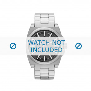 Diesel watch strap DZ1614 Metal Silver 24mm