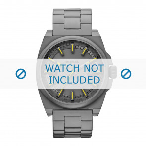 Diesel watch strap DZ1615 Stainless steel Grey 24mm