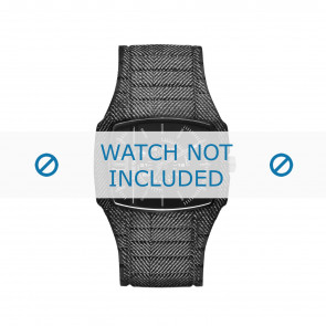 Diesel watch strap DZ1670 Silicone Grey 28mm + grey stitching