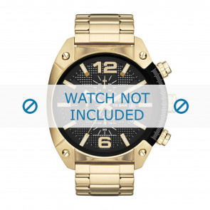 Diesel watch strap DZ4342 Metal Gold 24mm