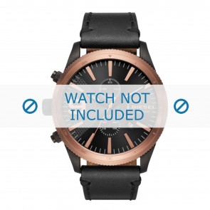 Watch strap Diesel DZ4445 Leather Black 26mm