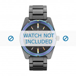 Diesel watch strap DZ5347 Stainless steel Black 22mm