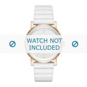 Watch strap DKNY NY2632 Leather White 18mm