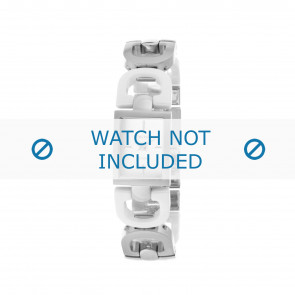 DKNY watch strap NY8545 Ceramics Silver 18mm