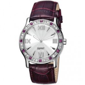 Watch strap Esprit ES102802002 Croco leather Purple 20mm