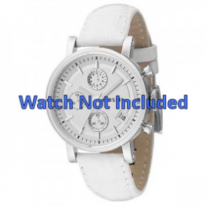 Watch strap Fossil ES2202 Leather White 18mm