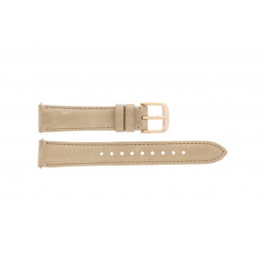 Watch strap Fossil ES4007 Leather Beige 16mm