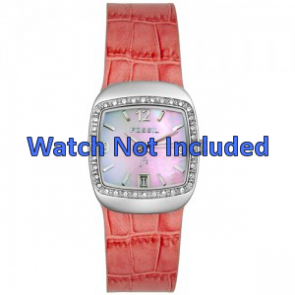 Watch strap Fossil ES9720 Leather Pink 21mm