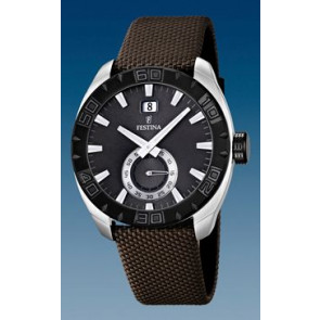 Festina watch strap F16674-2 / F16674-3 Leather Brown