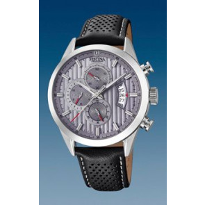 Watch strap Festina F20271-3 / F20271-6 / F20271-7 Leather Black 21mm