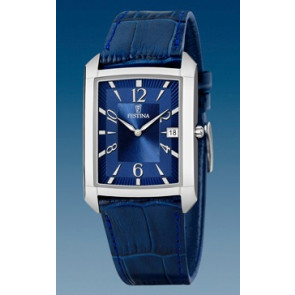 Watch strap Festina F6748-2 Leather Blue 23mm