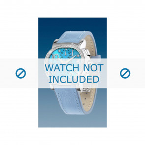 Festina watch strap F16196-2 / F16180 Leather Light blue 21mm + blue stitching
