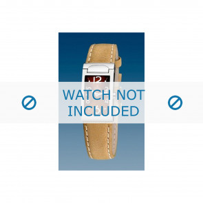 Festina watch strap F16230 / F16230/40 F16230/4 Leather Beige 18mm + white stitching