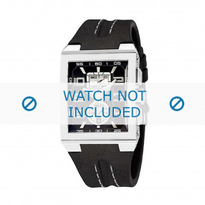 Watch strap Festina F16184-4 / F16184-8 Leather Black 18mm