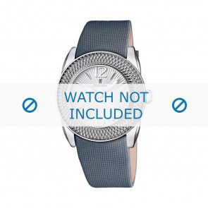Festina watch strap F16592/5 Leather Dark grey 21mm 