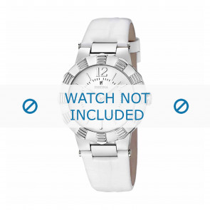 Watch strap Festina F16734-1 / F16735-1 Leather White 20mm