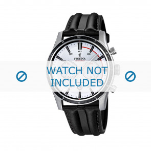 Watch strap Festina F16874-1 Leather Black 24mm