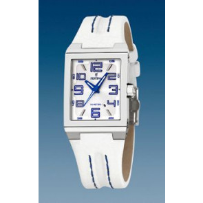 Watch strap Festina F16187/2 / BC04560 Leather White 14mm