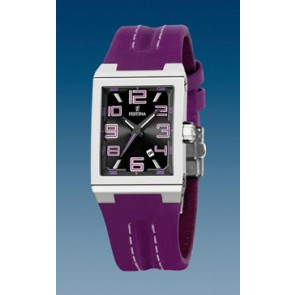 Watch strap Festina F16187/E / BC05689 Leather Purple 14mm