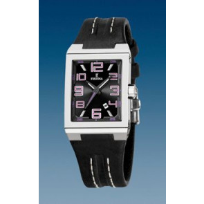 Watch strap Festina F16187/H / BC06490 Leather Black 14mm