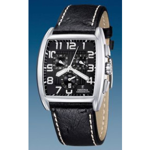 Watch strap Festina F16293 Leather Black