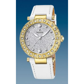 Watch strap Festina F16646/5 Leather White