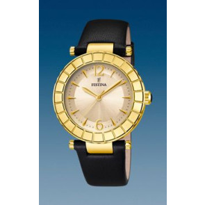 Watch strap Festina F16647.5 Leather Black