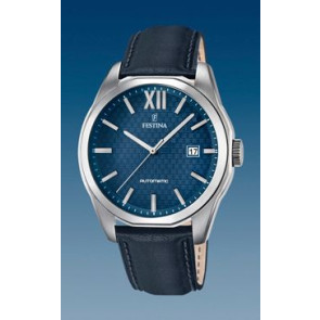 Watch strap Festina F16885.3 Leather Blue 21mm