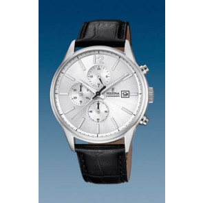 Watch strap Festina F20284 Leather Black